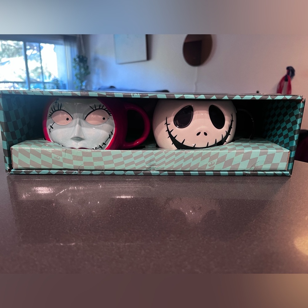 Jack and sally mug set